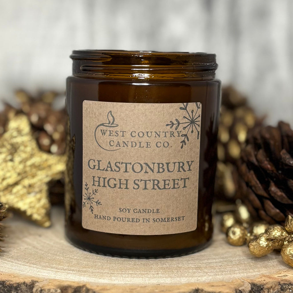Glastonbury High Street 'Nag Champa' Soy Wax Candle - Christmas Edition