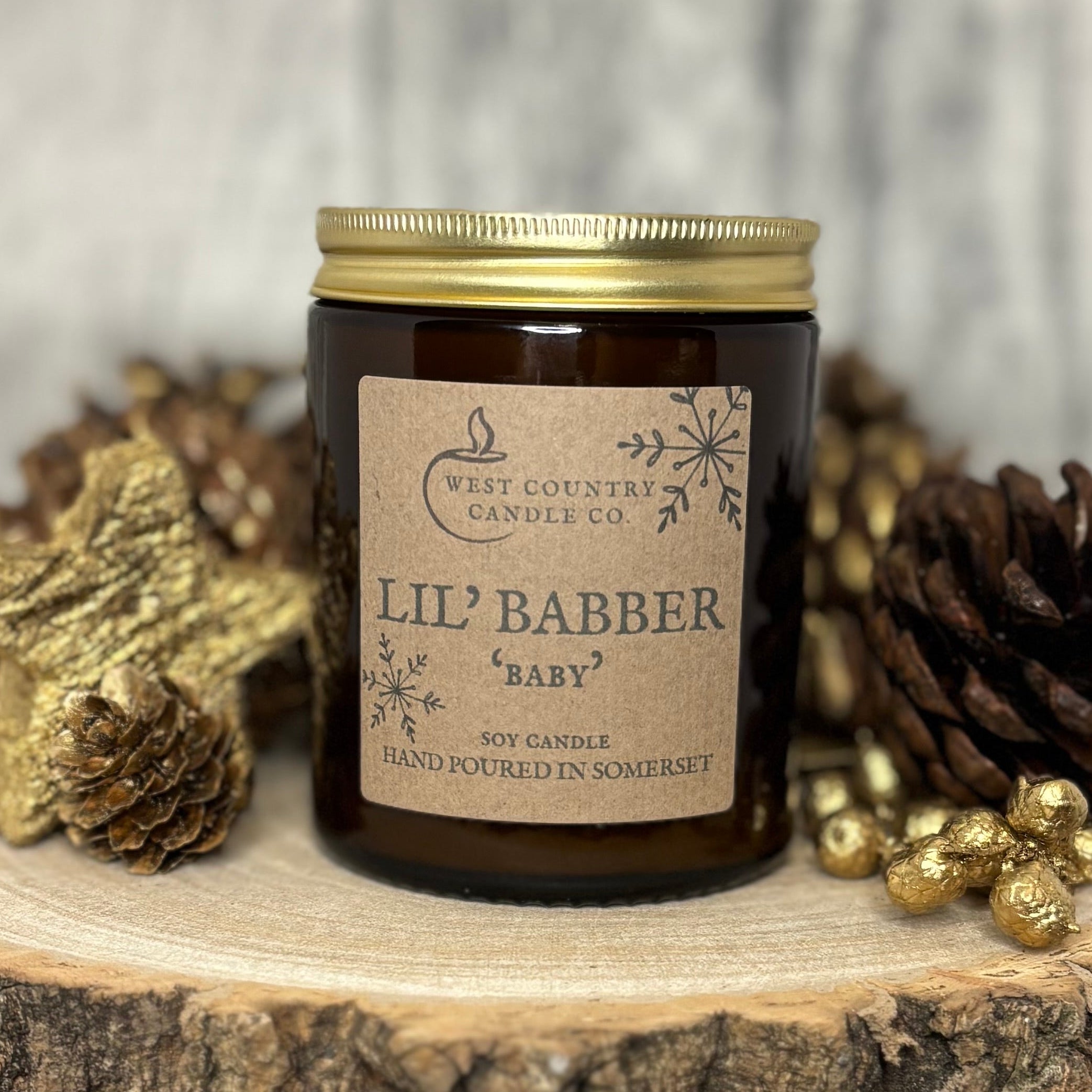 Lil'Babber 'Baby' - Baby Powder - Soy Wax Candle Christmas Edition