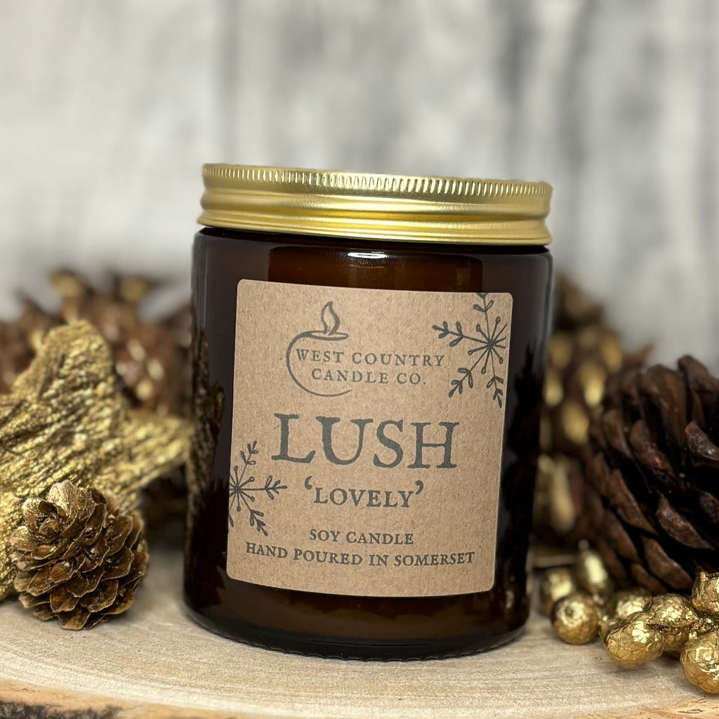 Lush 'Lovely' - Caramelised  & Sea Salt Soy Candle - Christmas Edition